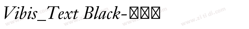 Vibis_Text Black字体转换
